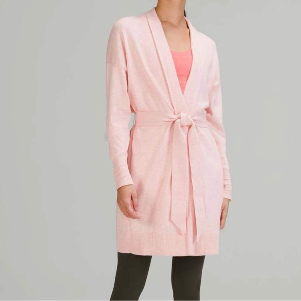 Lululemon Pink Cashmere Wrap Sweater worn once!